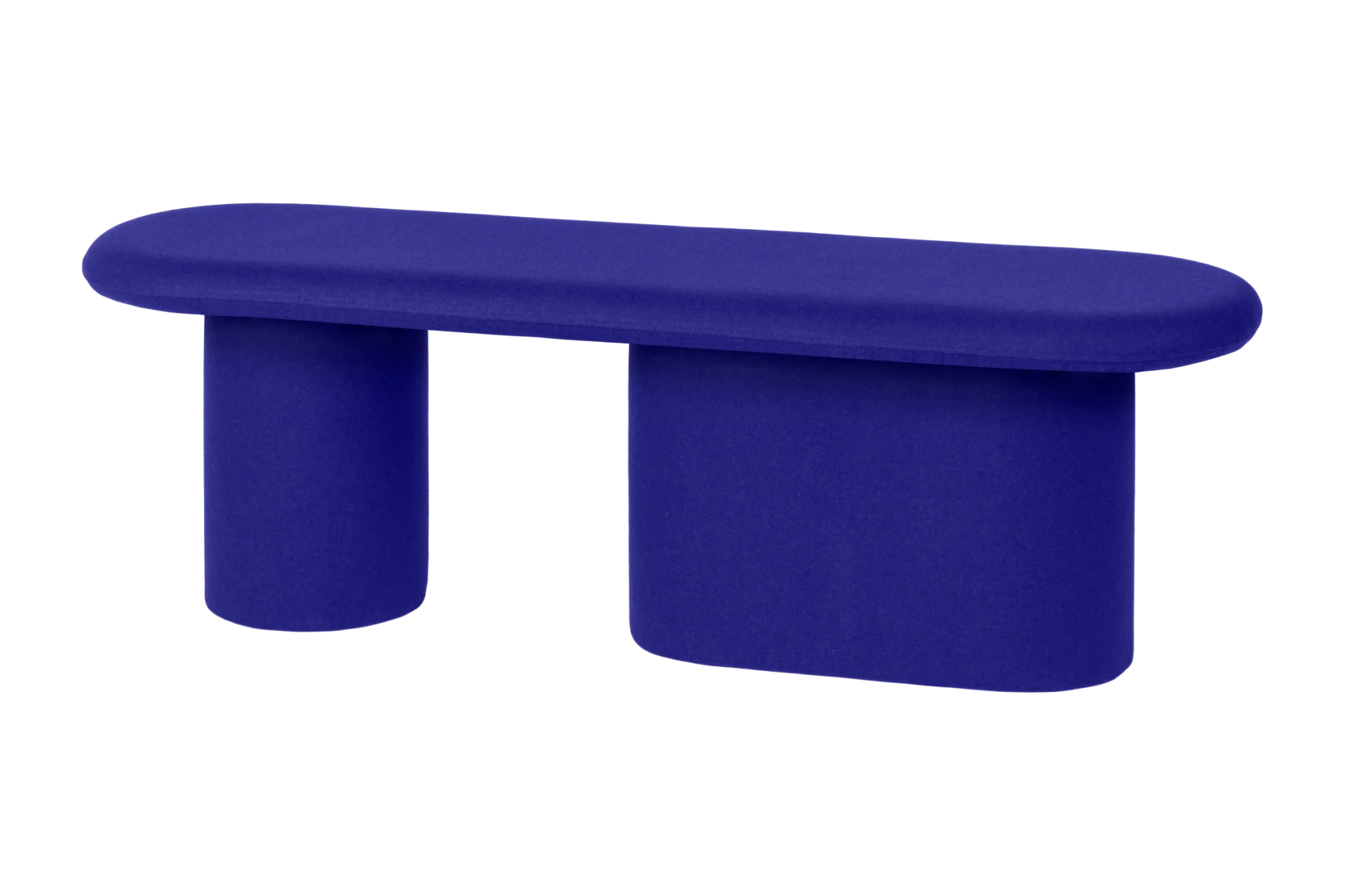Noo.ma bench in fabric blue 