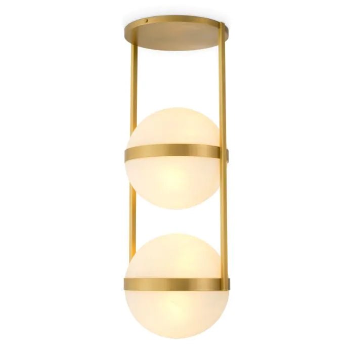 Eichholtz Ceiling Lamp Dover with white glass globes