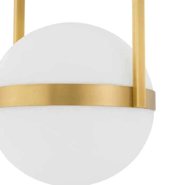 Eichholtz Ceiling Lamp Dover with white glass globes