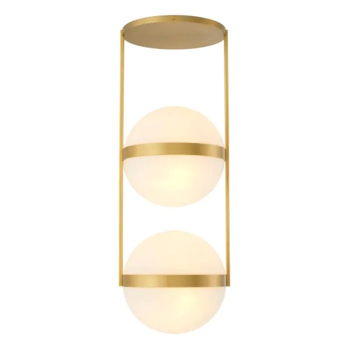 Eichholtz Ceiling Lamp Dover with white glass globes