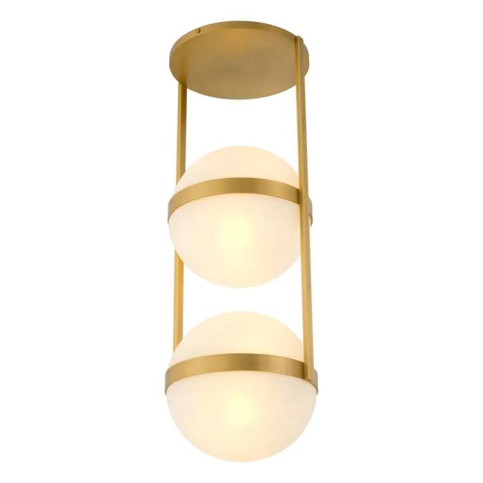 Eichholtz Ceiling Lamp Dover with white glass globes