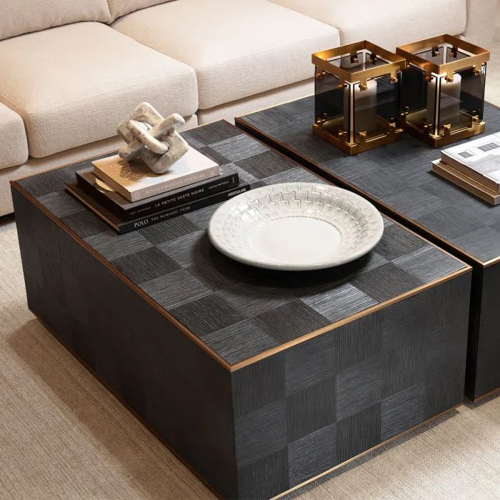 Eichholtz Ashbury coffee table in luxury modern living room setting