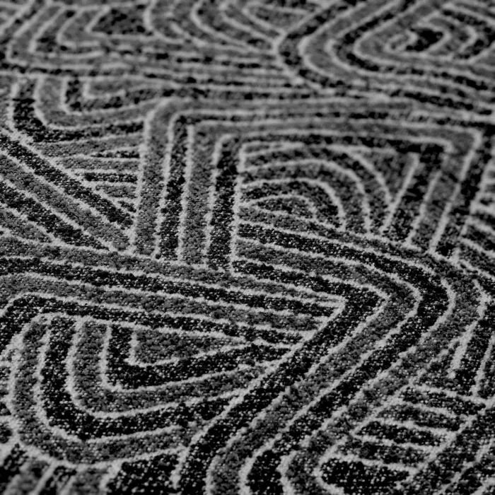 Fabric camari s cushion in black by Eichholtz 