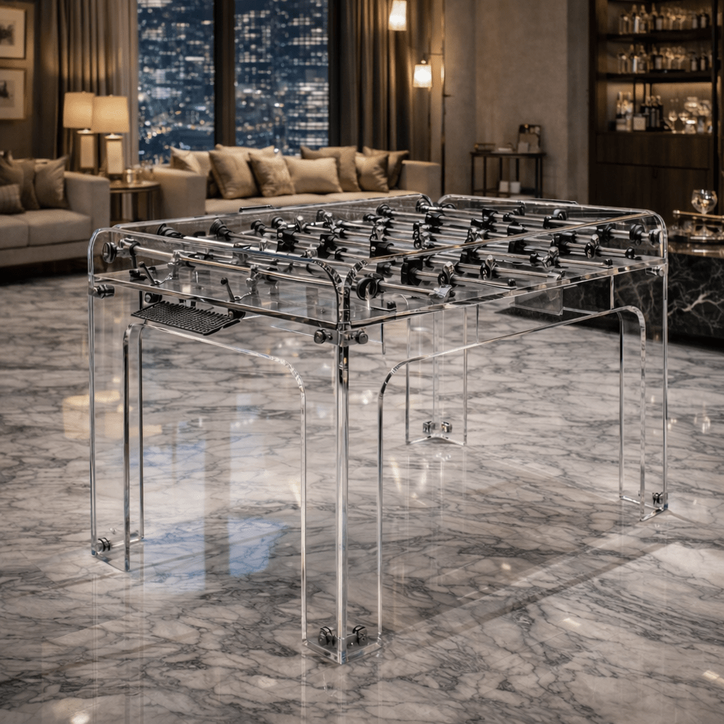 Luxury glass foosball table by Koralturk 