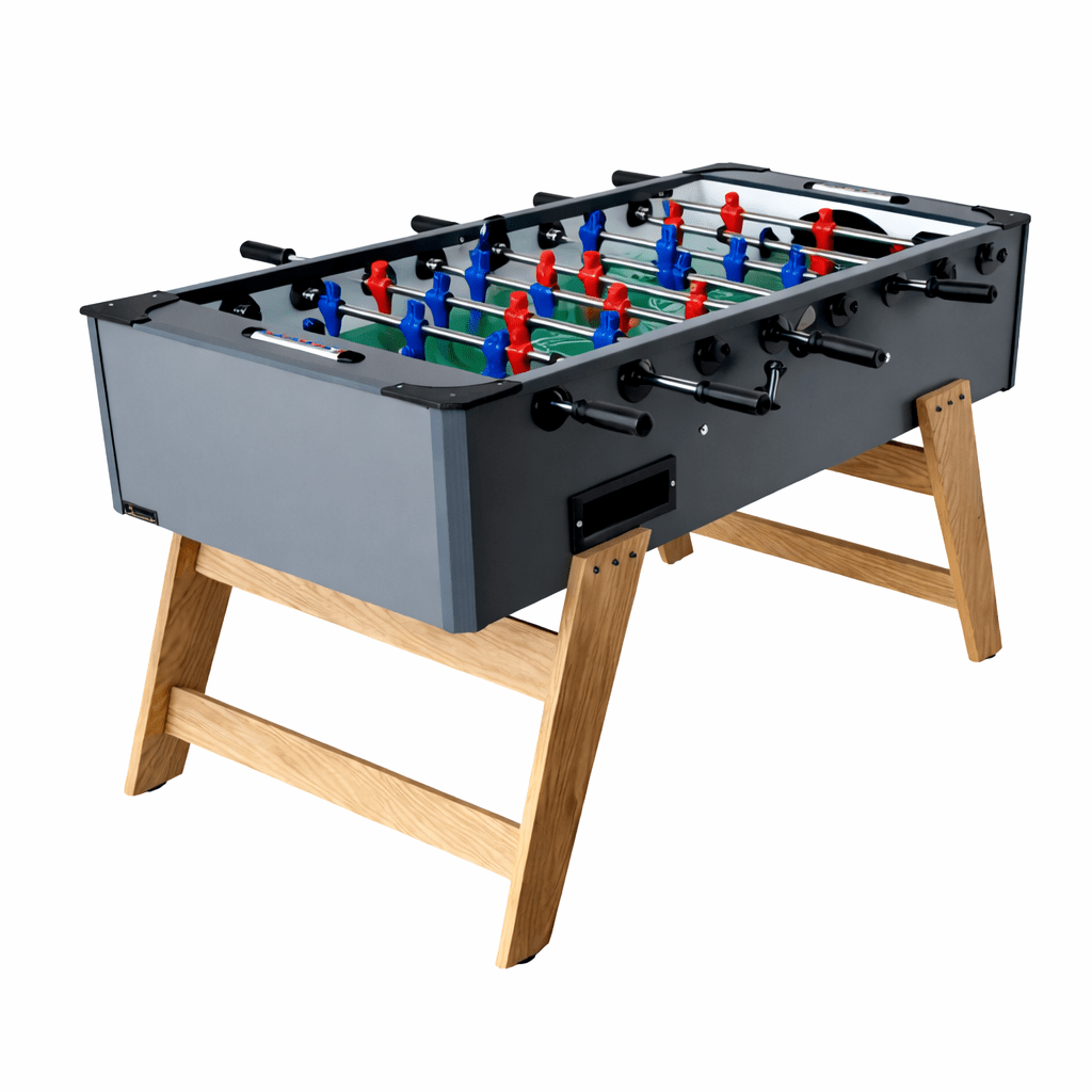Luxury handmade fossball table in black wood by Koralturk 