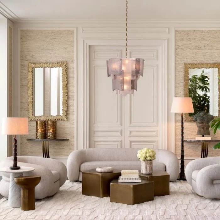Luxury gold-finish Bryant wall mirror by Eichholtz