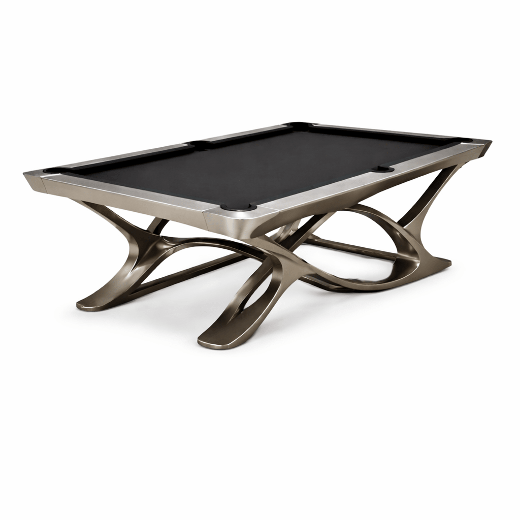 Luxury pool table in stainless steel aristo by Koralturk 