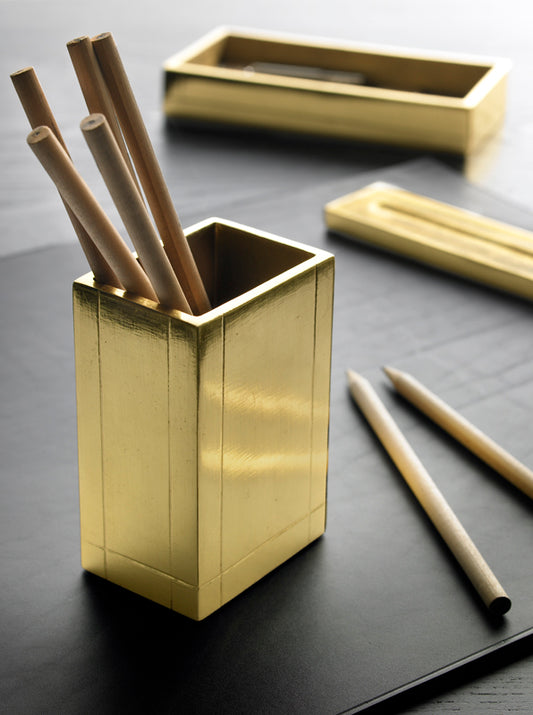 PEN HOLDER BASKET 24K GOLD LEAF