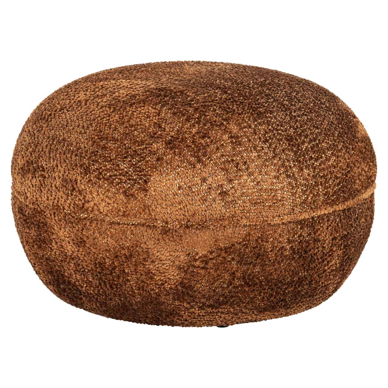 Richmond's interiors orange fabric pouf  