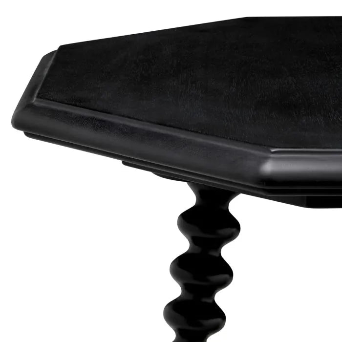 Luxury black side table in wood by Eichholtz 