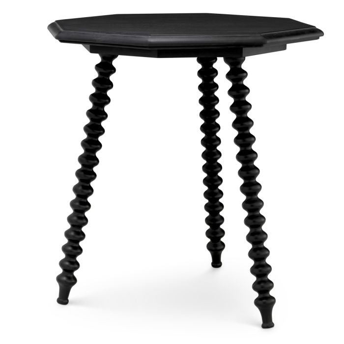 Luxury black side table in wood by Eichholtz 