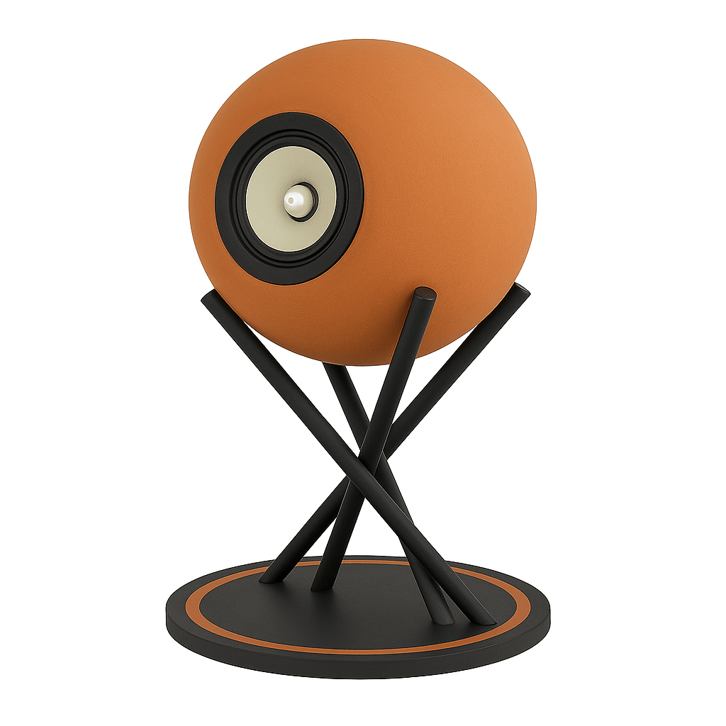 Luxury handmade speaker Euclidia  in clay by Dedalica 