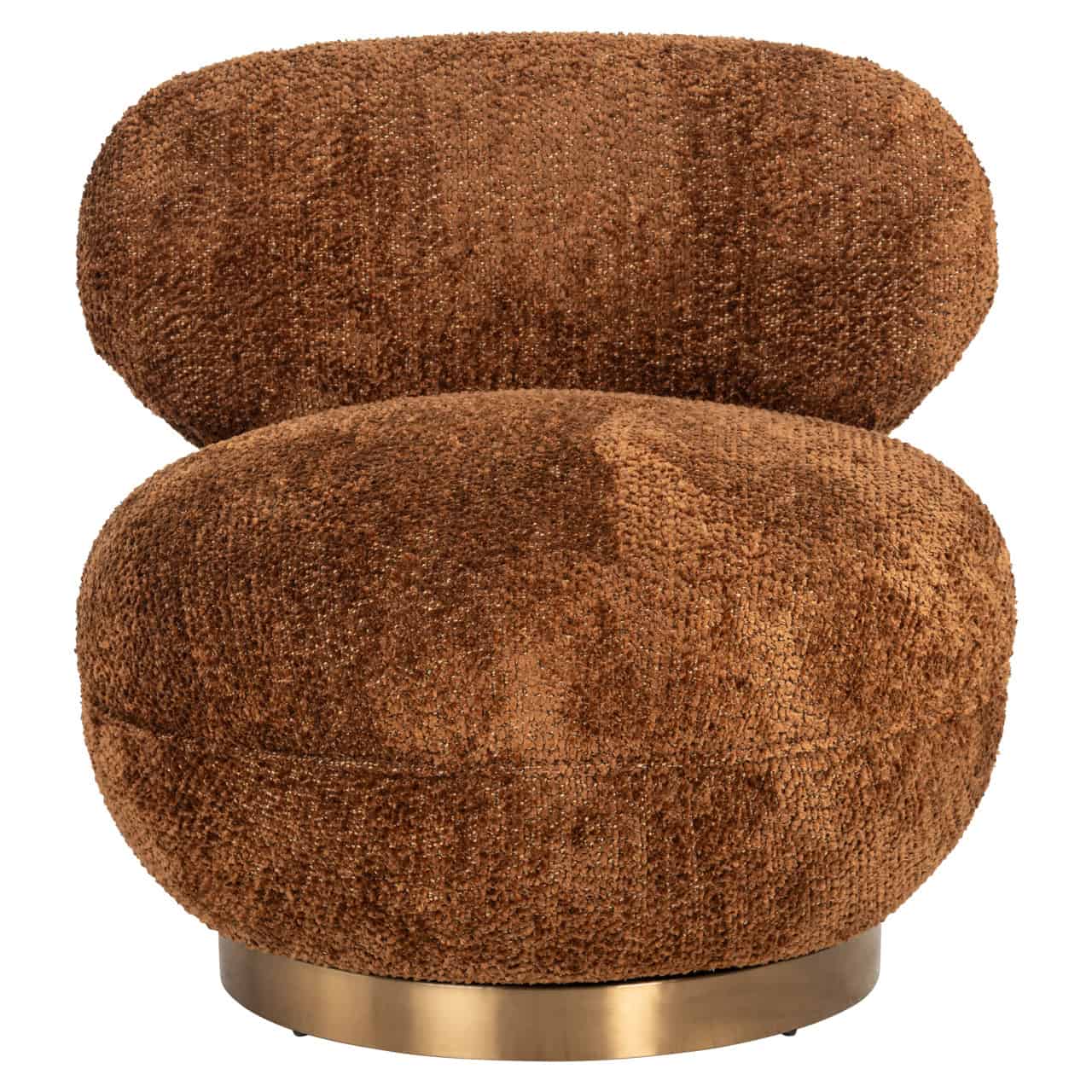 Swivel Chair Jace Richmond textured fabric armchair