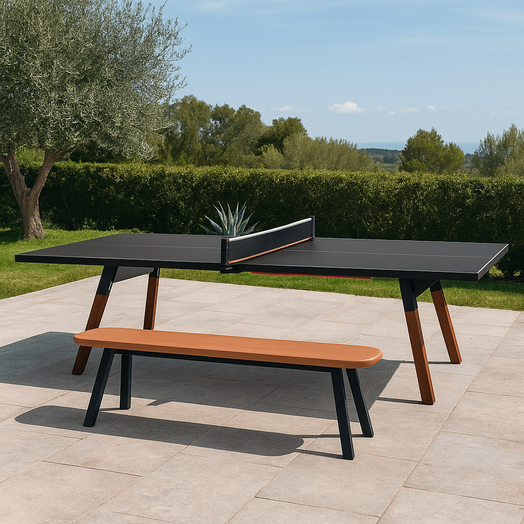 You and Me tennis table RS Barcelona minimalist steel table