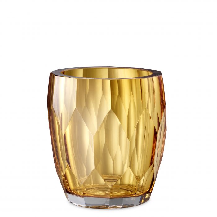 luxury hand-cut glass marquis vase in seasonal colors