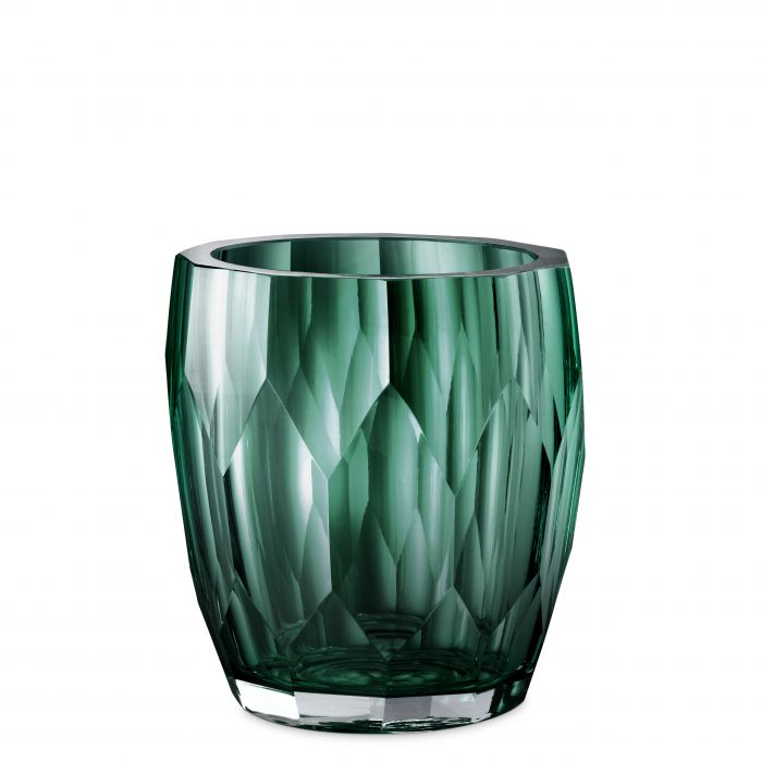 luxury hand-cut glass marquis vase in seasonal colors