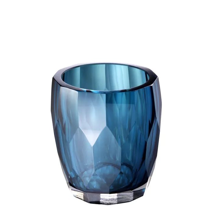 luxury hand-cut glass marquis vase in seasonal colors