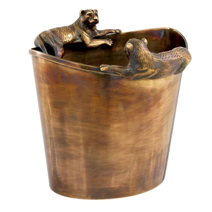 Jordan Wine Cooler in vintage brass by Eichholtz