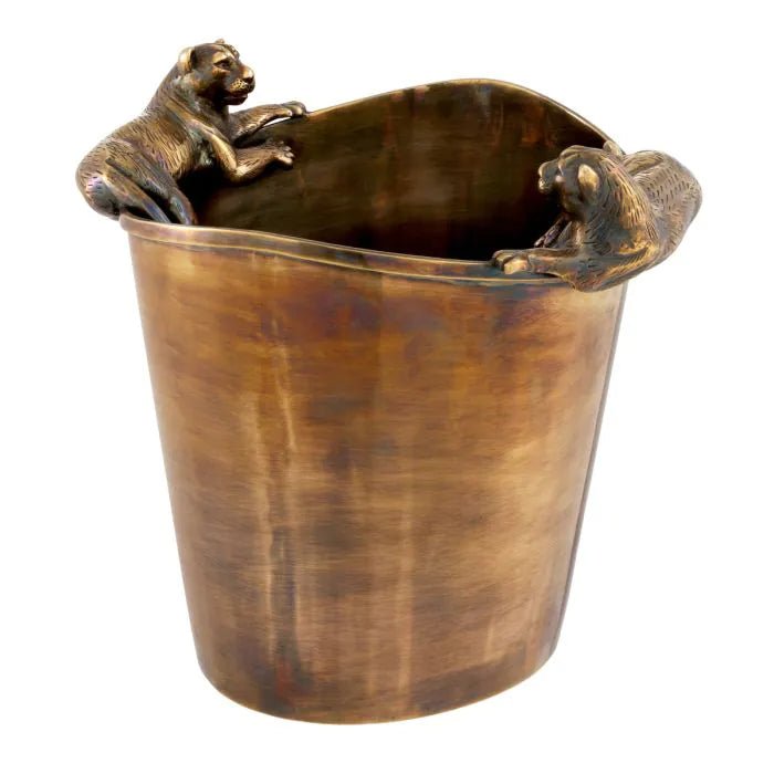 Jordan Wine Cooler in vintage brass by Eichholtz