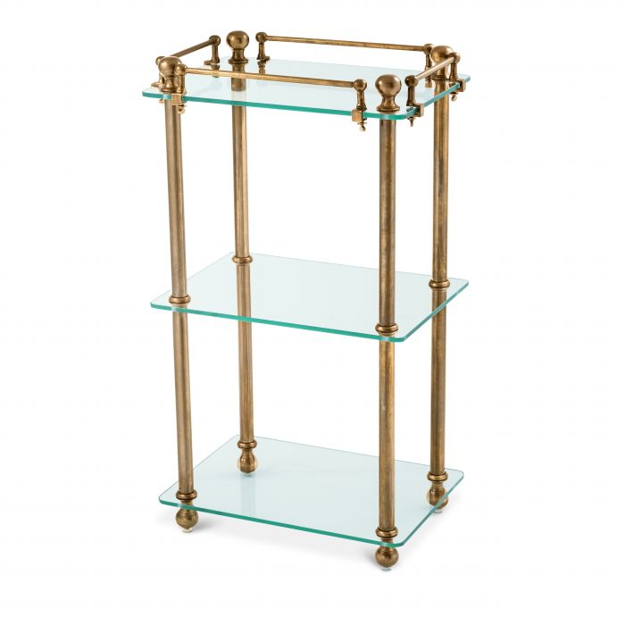 Bathroom Rack Devon three-tier metal storage shelf