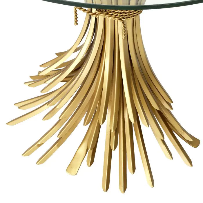 Console Table Bonheur Eichholtz gold base glass console