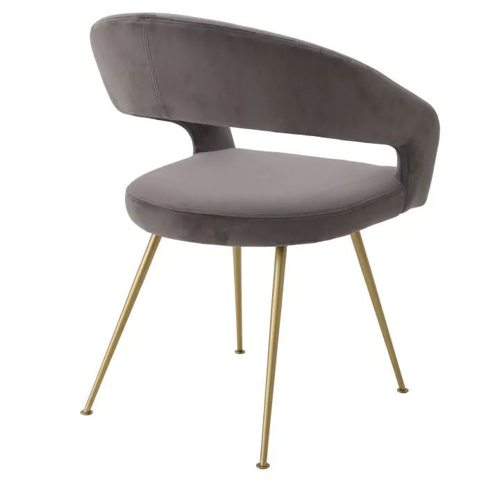 Rocco blush velvet online dining chair