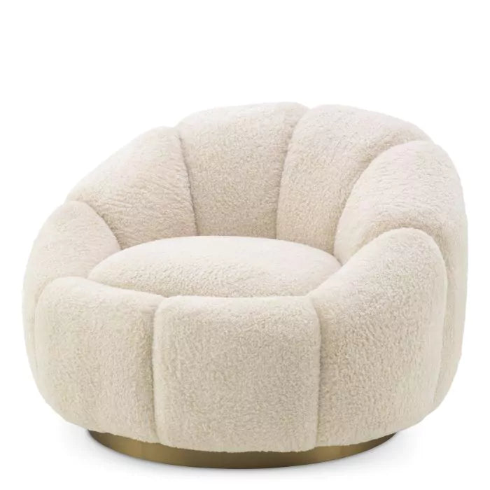 Swivel tulip chair sherpa new arrivals