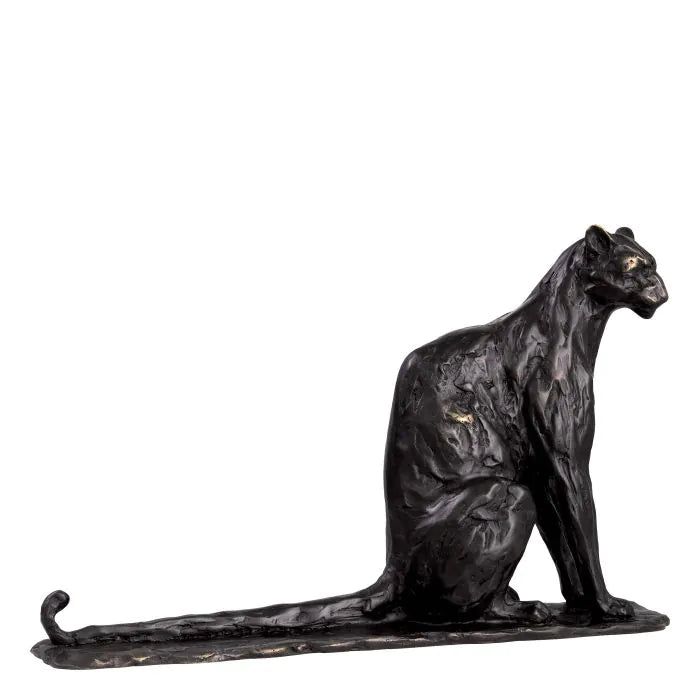 SCULPTURE SITTING PANTHER