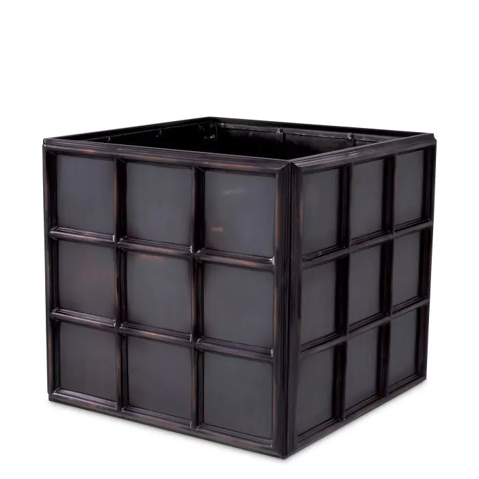 PLANTER GRID ANTIQUE BRONZE FINISH