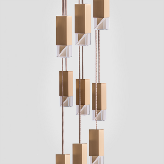 LAMP/ONE BRASS CHANDELIER 9LIGHT