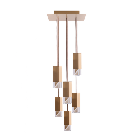 LAMP/ONE BRASS CHANDELIER 6LIGHT