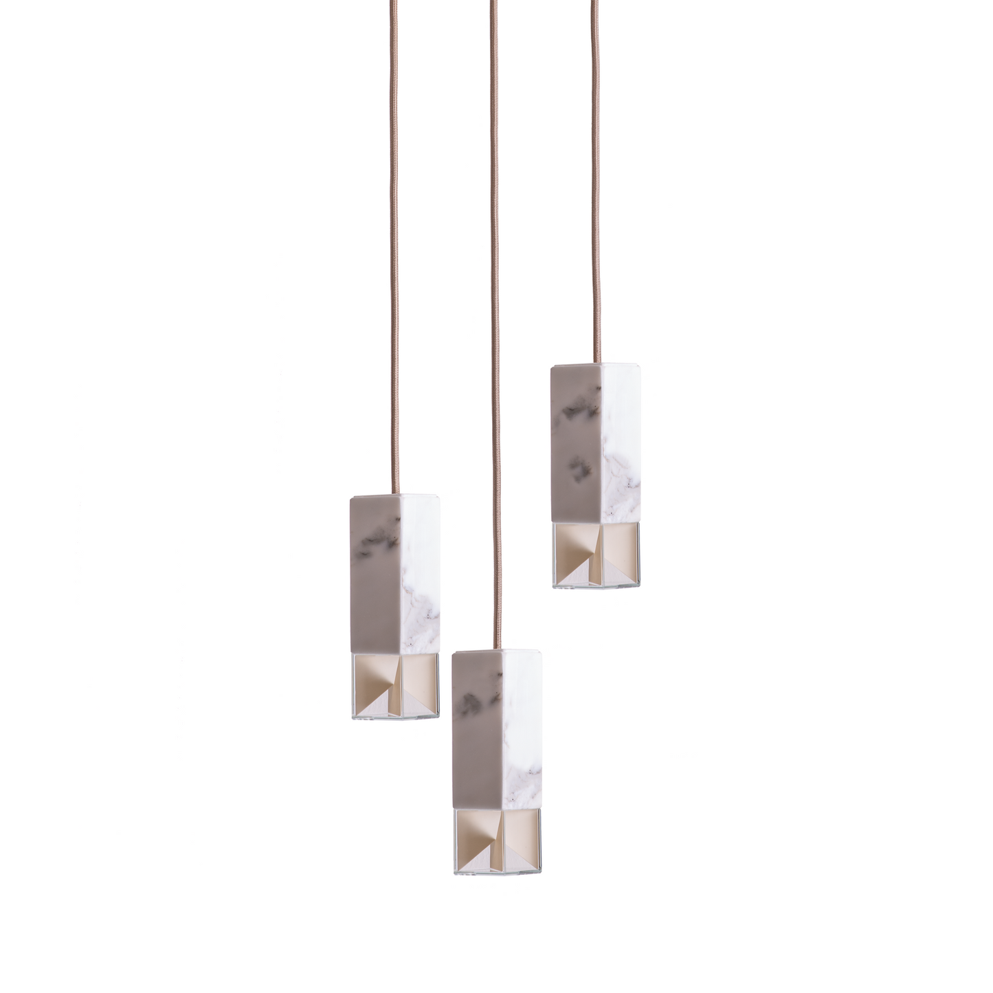 LAMP/ONE MARBLE CHANDELIER TRIO