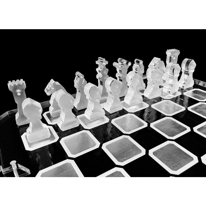 Chess Table Enigma Banfi transparent plexiglass chess table