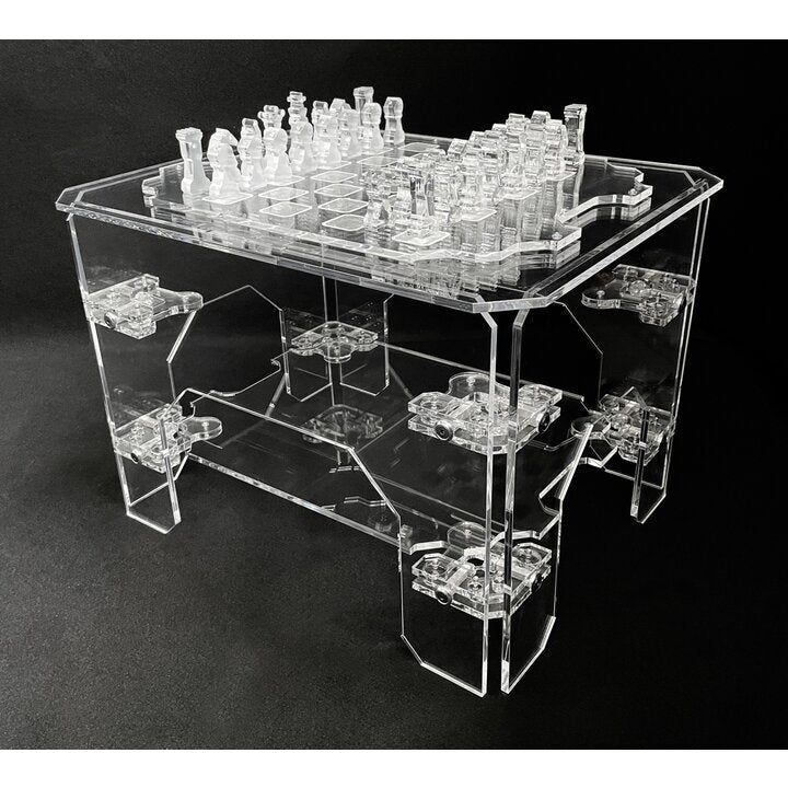 Chess Table Enigma Banfi transparent plexiglass chess table