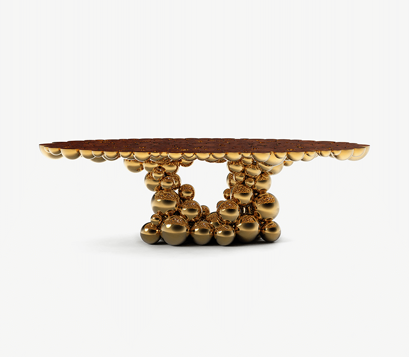 NEWTON GOLD MYRTLE DINING TABLE