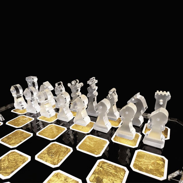 Swarovski Chessboard by Banfi in luxury transparent plexiglass