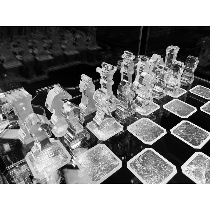 Swarovski Chessboard by Banfi in luxury transparent plexiglass