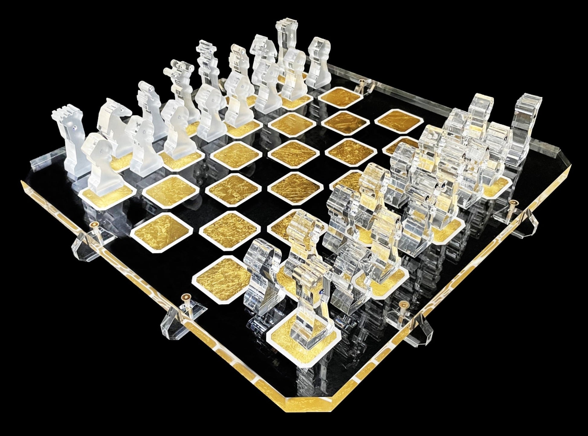 Swarovski Chessboard by Banfi in luxury transparent plexiglass
