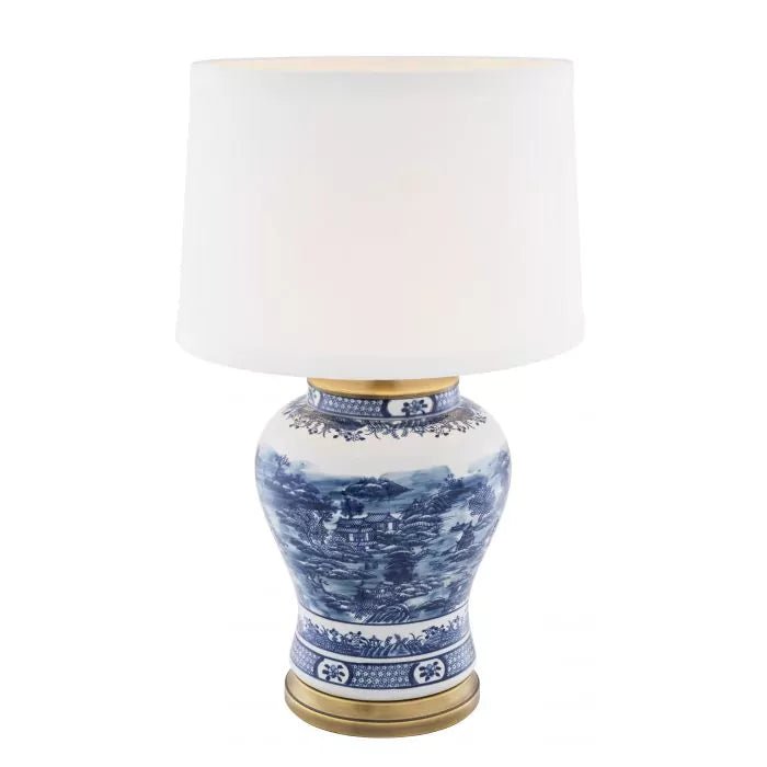TABLE LAMP CHINESE BLUE